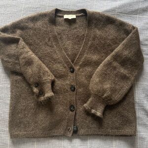 Sezane Brown Cardigan Sweater